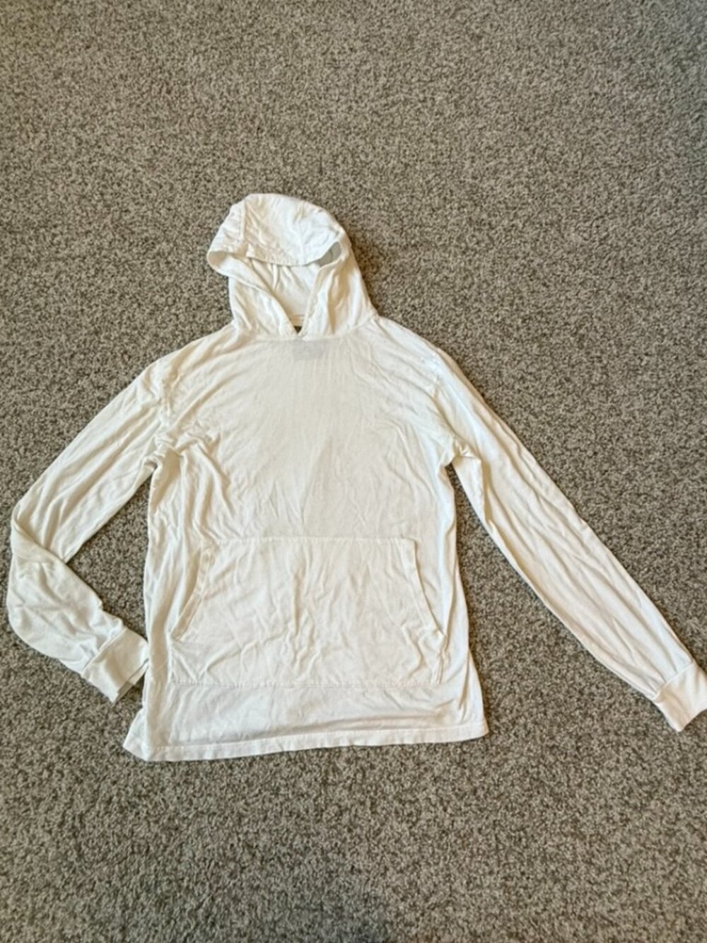 Jungmaven Womens M Solid White Hoodie Pullover Hemp Organic Cotton Lightweight